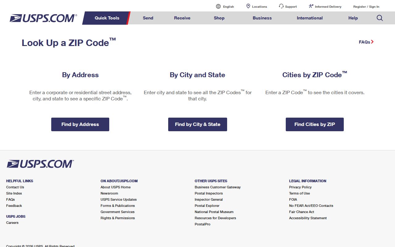 USPS lookup for the Eau Claire ZIP code directory